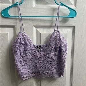 Express Lilac Lace Top